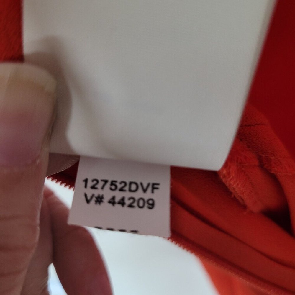 Diane Von Furstenberg Rose Scorn Dress Womens 4 Spicy Orange Cut Out Bow Back - Picture 7 of 16